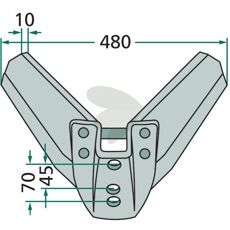 Forstærket vingeskær til optimal ydeevne i landbruget.