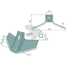 Vingeskær 330X150mm, optimal til anvendelse på Vogel & Noot.