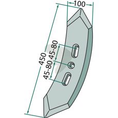 Forplov med radius på 300 for perfekt pasform på redskaber.