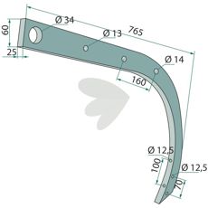 Fleksibel pind for nem brug inden for landbrug og anlæggelse.