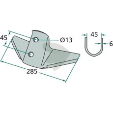 Vingeskær kompatibelt med K32, god til effektiv skæring.