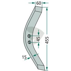 Smalt A6 skær, perfekt til præcision og effektivitet i skæreprocessen.