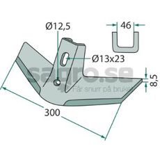 Vinger med hulafstand 45-55 til optimal skæreydelse i marken.
