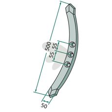 Forplov med 20mm tykkelse og 300mm radius, perfekt til skæring.