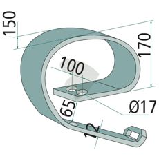 Kvalitetsfjederblad af type VFM, designet til holdbarhed og ydeevne.