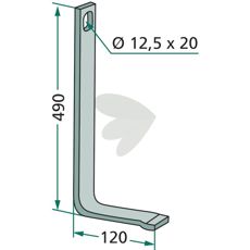 Forstærkningsfjeder 40x10mm, bidrager til stabil ydeevne i maskiner.