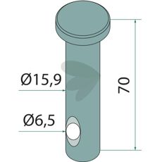 Bolt 16x65x55 mm, pålidelig og stærk til forskellige maskiner.