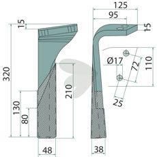 Kvalitets rotorharvetand til effektivt arbejde inden for landbrug og entreprenørarbejde.