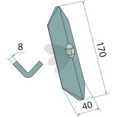 Skær 40x160x8 som sikrer stabil og effektiv skæring.
