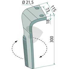 Rotorharvetand Lemken 3377034, 3377035 til holdbar og effektiv jordbearbejdning.