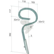 Gammelspind 32x12, en robust og holdbar del for effektiv drift af landbrugsmaskiner.