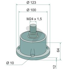 Højre enhed M24x1,5, sikrer glat drift af din traktor.