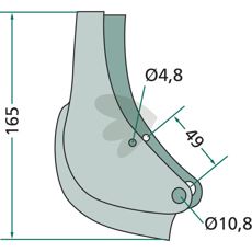 Skær Kleine 165mm, ideel til præcision i høst.