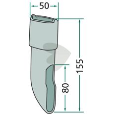 Udløb for effektiv væskeafledning, vigtigt for mange maskinapplikationer.