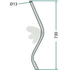 Lang pind til anvendelse i forskellige applikationer inden for industri og landbrug.