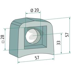 Holder SQF19-3923, pålidelig del til tunge maskiner.