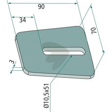 Skraberplade Mazzone, model 957147, til effektiv rengøring.
