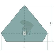 130x80mm skær til Amazone og andre maskiner, art nr 3628100.