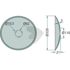 Tallerken designet til Rotec-skær, forbedrer skærprecision og effektivitet.