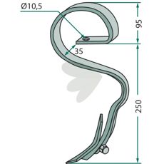 Kompl. pind med skær 25x8 mm, perfekt til effektiv skæring.