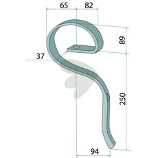 Harvpind 1. række - 7748 til effektiv jordforarbejdning og afgrødepleje.