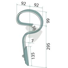 Komplet harvpind med lige skær, perfekt til præcisionsarbejde.