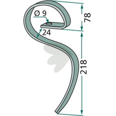 Harvpind til effektiv bearbejdning af jorden og pleje af afgrøder.