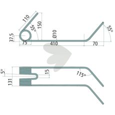 Alsidig efterharvetand til Rabe og Sulky, perfekt til al agerland.