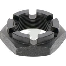 Kronemøtrik til sikker fastgørelse af maskindele i forskellige applikationer.