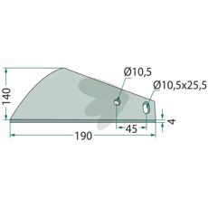 Afskraberplade designet til effektiv rengøring af maskindele.