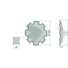 Skive 7201003209 til professionel anvendelse inden for landbrug og entreprenørarbejde.