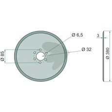 Holdbar tallerken N00875A0, ideel til landbrug og skovbrug.