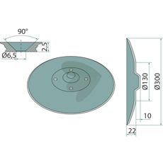 Tallerken K3000080, pålidelig fastgørelsesdel til landbrugsudstyr.