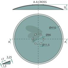 Tallerken 410x3,25 mm 53032900, ideel til landbrugsredskaber.