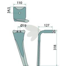 Kniv af høj kvalitet til Optimix, designet til optimal ydeevne og holdbarhed.