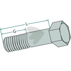 M16x1,5x47 mm skrue, robust og sikker til forskellige montagetilpasninger.