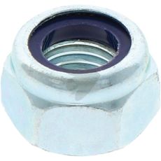 M16 Din 985 møtrik, stærk 8.8 kvalitet, egnet til tunge maskiner i landbruget.