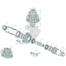 Indre- og ydre flange til firkantede aksler 26x26 mm, perfekt pasform.