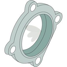 Låg uden tætning til firkantede aksler 26x26 mm, nem installation.