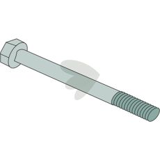 Skrue M8x90 mm med møtrik, perfekt til montering af maskindele.