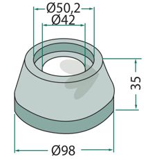 Flange for firkantaksel 30x30, både indvendig og udvendig, robust design.