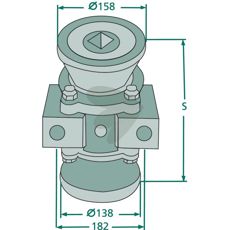 Leje kpl. 50x50 mm med S mm 270, perfekt komponent til traktorer.