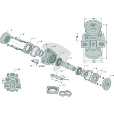 Komplet lejehus uden flange til firkantaksler 40x40 mm, høj ydeevne.