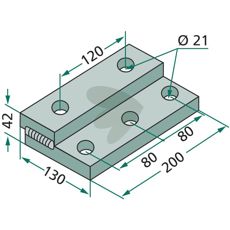 Adapterplade til at muliggøre nem tilslutning af forskellige komponenter.