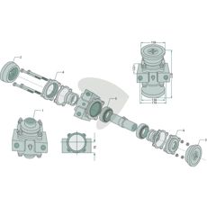 Lejehus uden flange til firkantaksler 40 x 40 mm, komplet.