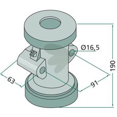 Komplet leje til firkantaksel, høj kvalitet og holdbarhed.