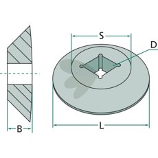 Udvendigt endestykke til firkantaksel 40x40 mm, giver pålidelig funktion i køretøjer.