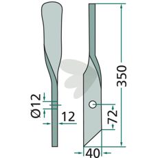 Alsidig spadrullekniv til Dyna-Drive, ideel til effektiv jordbearbejdning.