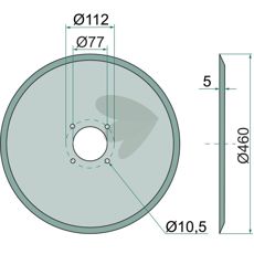 Kiveskær med hul Ø112 mm til præcision og holdbarhed.