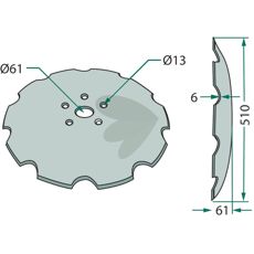 Tallerken Buet 5-huls